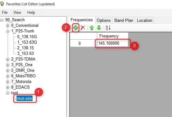 Frequenciesに周波数を追加